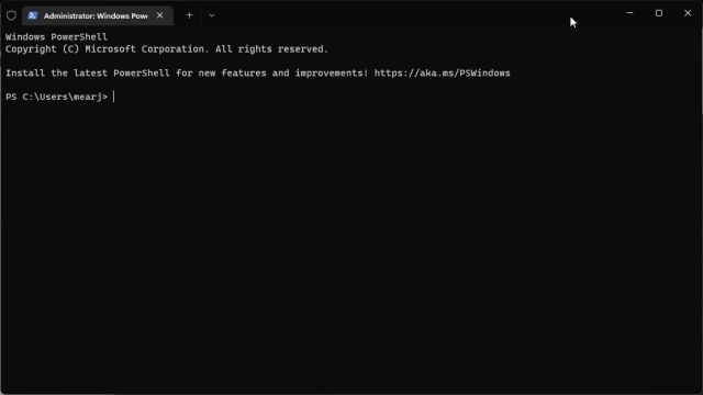 Windows 11లో ఎల్లప్పుడూ PowerShellని అడ్మినిస్ట్రేటర్గా తెరవండి